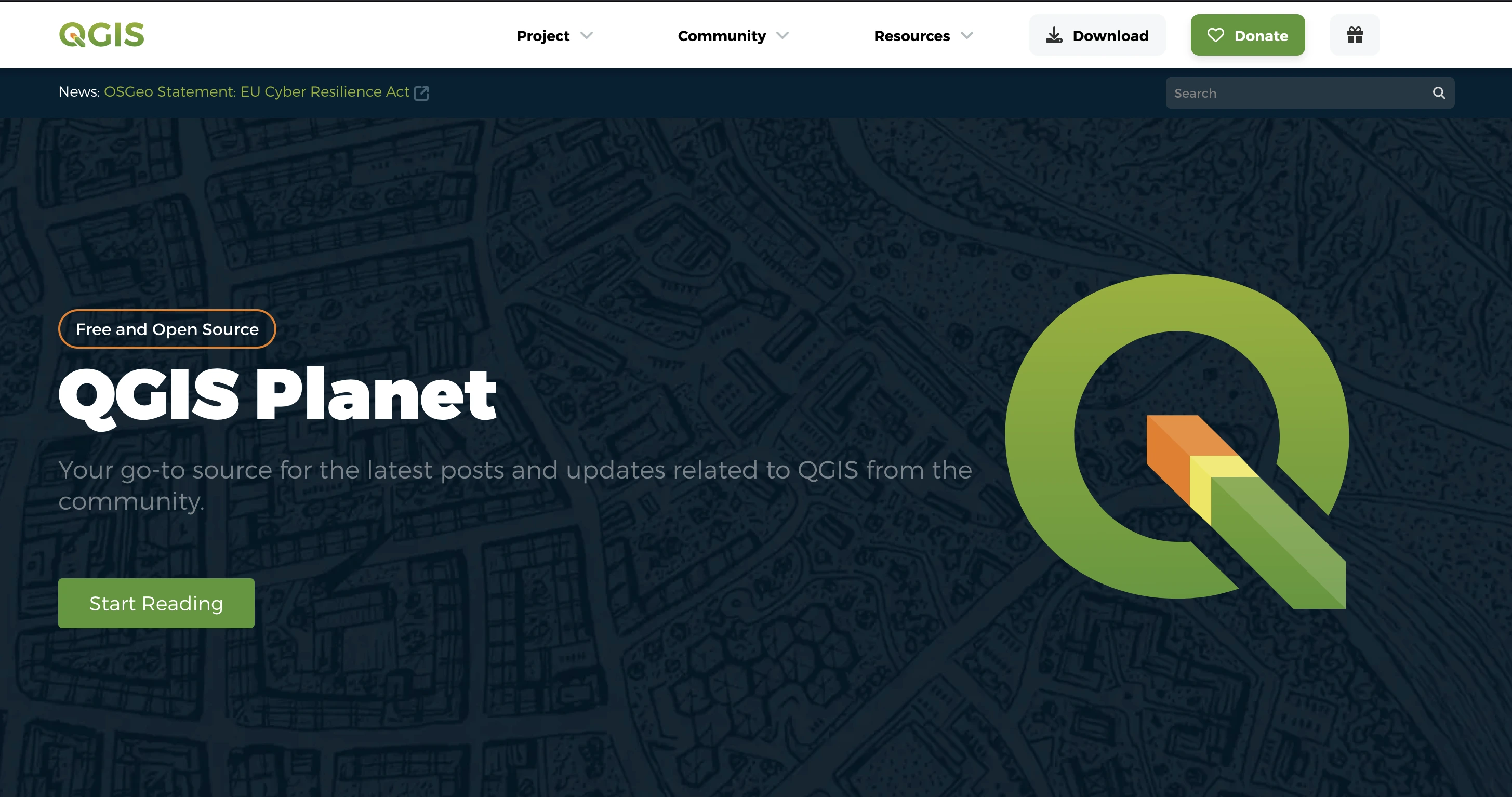 QGIS Planet Website